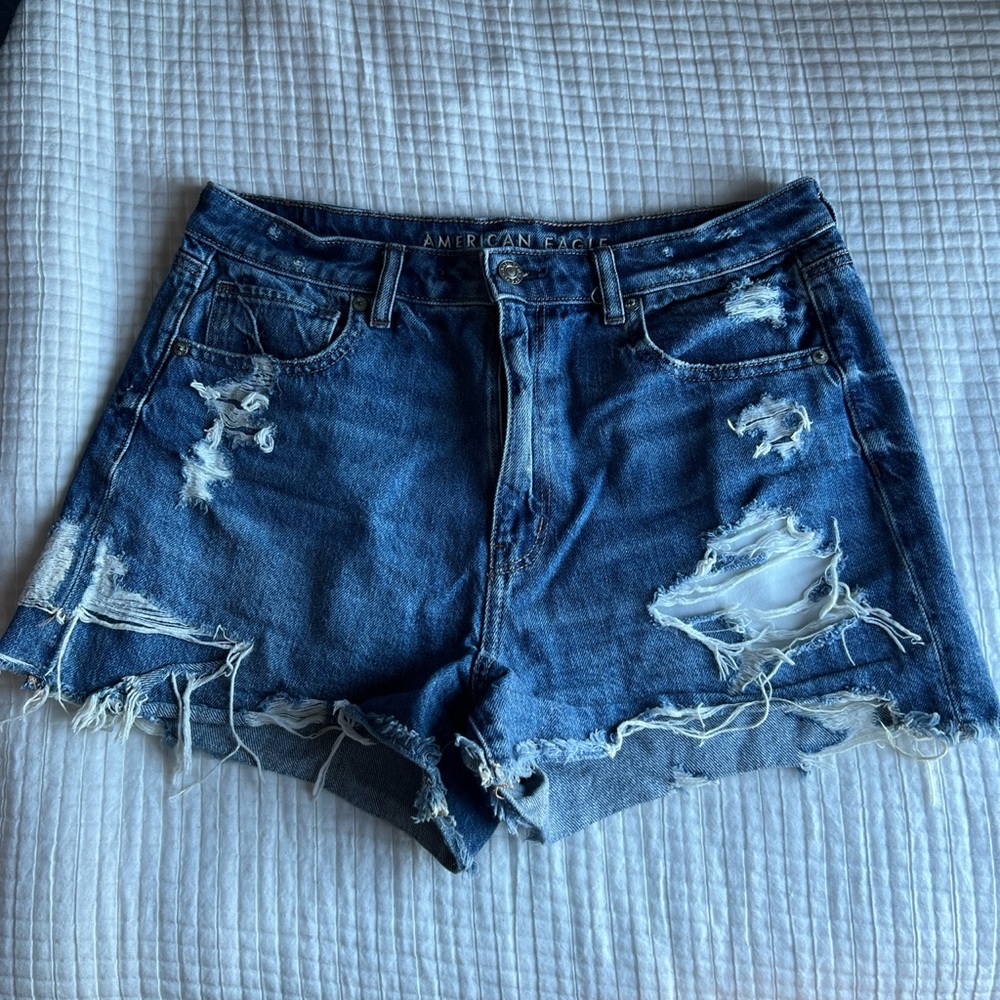 High waist denim shorts